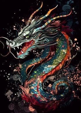 Japan Dragon Poster By Neugebauer Displate