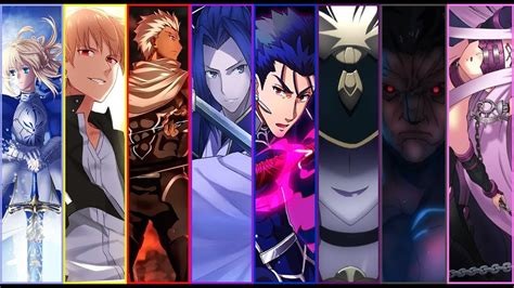 Fate Stay Night All Servants Themes Youtube