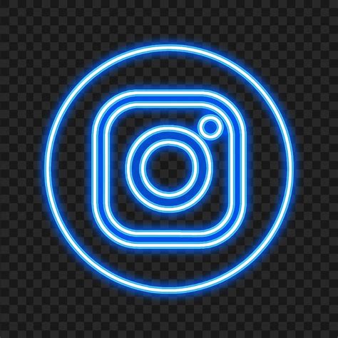 Blue Neon Instagram Logo Icon Png Citypng