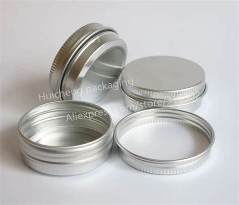 50 X 30g Aluminum Jar 30 Gram Metal Cream Jar 1 Oz Silver Aluminum Tin