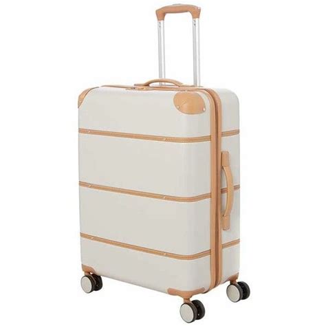 Dickins And Jones Vintage Trunk Cream 8 Wheel Large Suitcase 200 Brl Liked On Polyvore Featuring