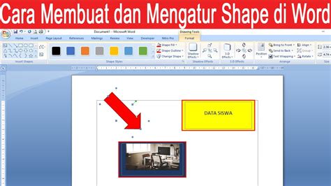 Cara Membuat Dan Mengatur Shapes Di Word Youtube