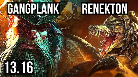 Gp Vs Renekton Top 6 Solo Kills 1 5m Mastery 7 1 1 500 Games