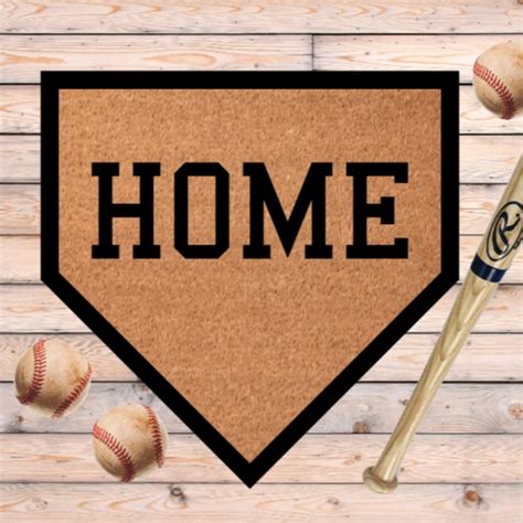 Baseball Home Plate Door Mat Etsy