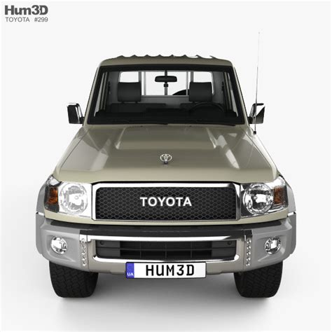 Toyota Land Cruiser Cabina Simple Pickup Con Interior 2007 Modelo 3D