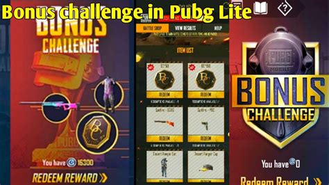 What Is Bonus Challenge In Pubg Lite How To Participate Youtube