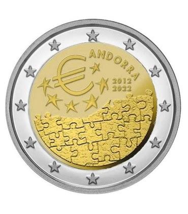 2 Euro Andorra 2022 10 Jahre Abkommen Zwischen Andorra Und Der EU