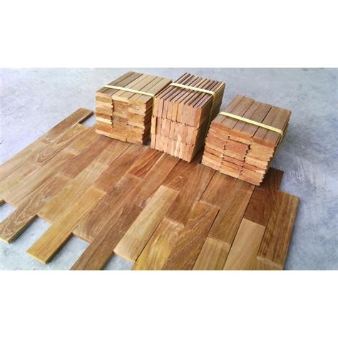 Jual Lantai Kayu Solid Parket Parquet Parkit Jati Uk Uk 15x9x30 100