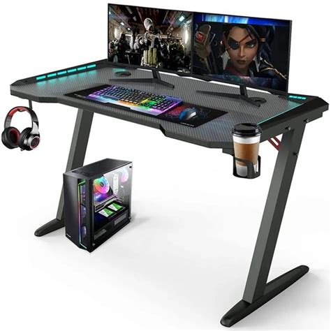 Avalo Gaming Bureau X X Cm Game Desk Met Led Verlichting