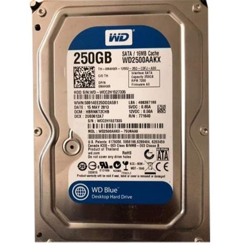 Hdd Sata 250 Gb Wd Hard Disk Drive At ₹ 2000piece In Coimbatore Id 20858825088