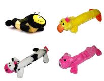 Plush Squeaker Dog Toy Value Packs | HotDogCollars.com