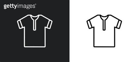 T Shirt Outline Icon In White And Black Colors T Shirt Flat Vector