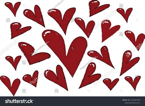 Love Heart White Background Vector Stock Vector Royalty Free