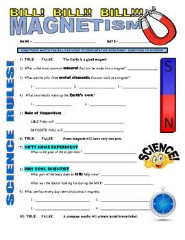 Bill Nye Magnetism Worksheet Answers