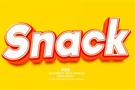 Psd D Snack Foods Editable Text Effect Graphic By Truevector