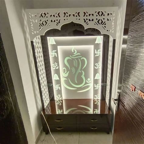 Modern Polished White Led Corian Temple For Religious Size Dimension