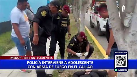 Callao intervienen a joven de 17 años con arma de fuego que sería