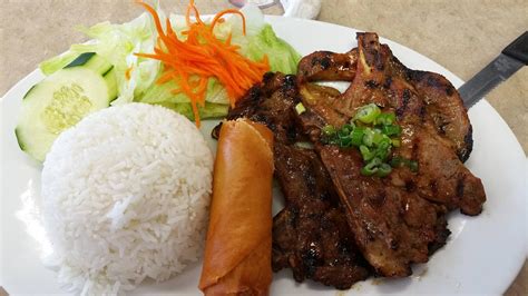 Pork Chop rice plate at a local Vietnamese restaurant! Food mode is ...