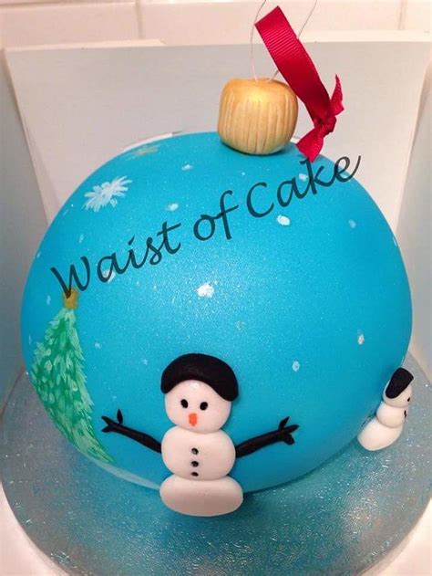 Christmas bauble cake - Decorated Cake by Waist of Cake - CakesDecor