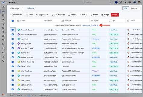 The List View - Bulk Operations – Salesmate