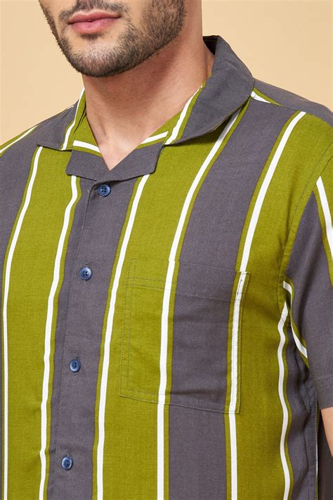 Green Stripe Shirt - Selling Fast at Pantaloons.com