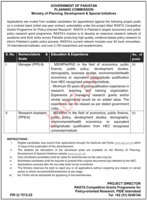 Planning Commission Of Pakistan Jobs 2023 2024 Job Advertisement Pakistan