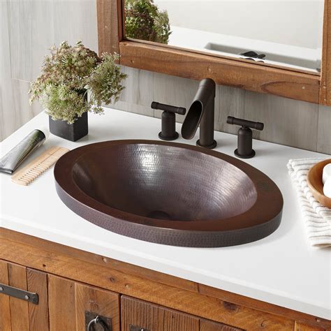 Native Trails Hibiscus 21 Rectangle Copper Bathroom Sink Antique Cop The Sink Boutique