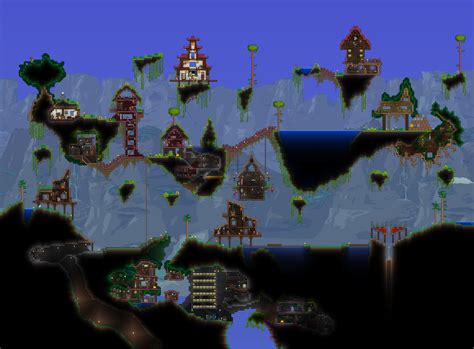 My Pre Hardmode Base Including Npc Houses Rterraria