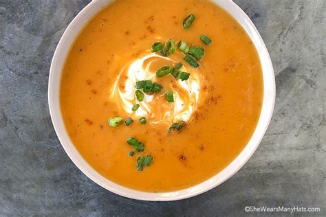 Creamy Sweet Potato Soup Recipe She Wears Many Hats