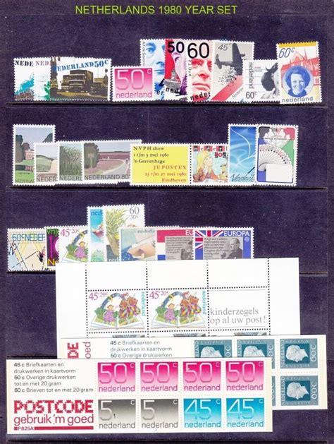 Netherlands Mnh Og Year Set Includes Booklet Souvenir Sheet