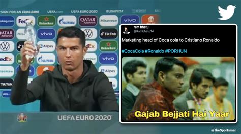 Cristiano Ronaldos Coca Cola Snub At Euro 2020 Leads To A Meme Fest