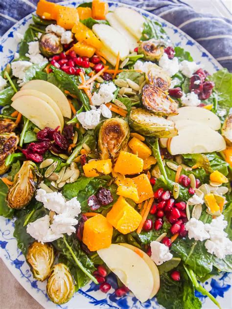 Fall Harvest Salad Recipe With Maple Vinaigrette Perchance To Cook