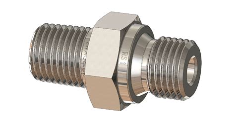 NPT To BSPP Parallel Thread Hex Nipple Pipe Fitting