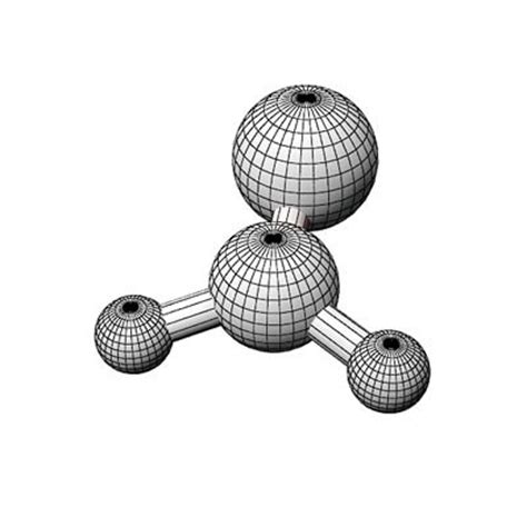 3d Model Formaldehyde Molecule Structure