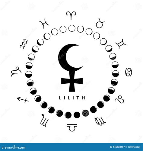 Lilith Symbol Set False Moon Demon Goddess Protective Amulet For