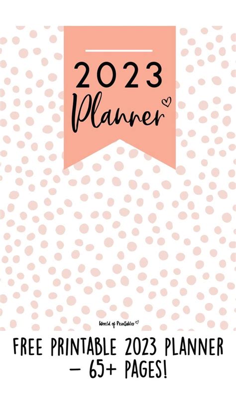 Free Printable 2023 Planner - 65+ pages! | Daily planner template ...