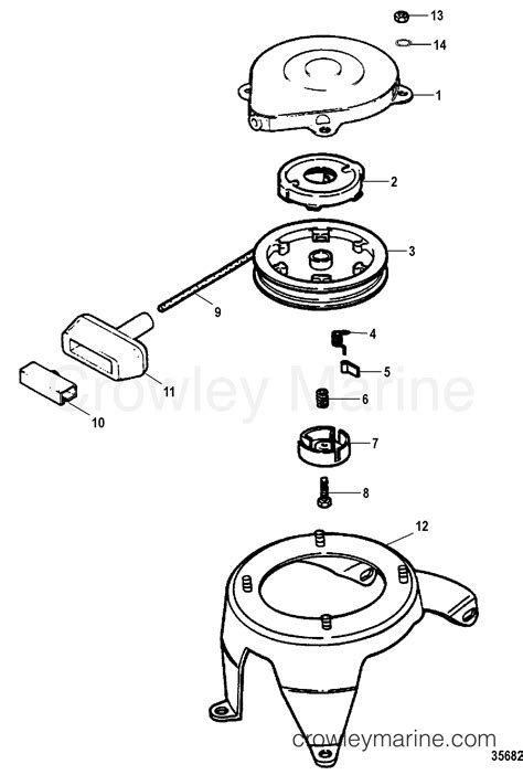 STARTER ASSEMBLY 1998 Outboard 5 H005201UD MH Crowley Marine