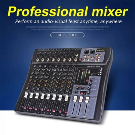 G MARK MR80S Professional Stage 8 Channel Audio Mixer Console With MP3