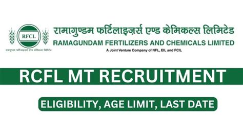 Rcfl Mt Recruitment Post Apply Online