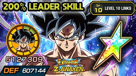 Leader Skill Eza Phy Ultra Instinct Goku Level Links