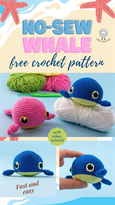 No Sew Amigurumi Whale Free Pattern Amigurumi Video Tutorial In