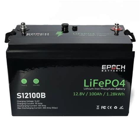 Epoch Batteries 12V 100Ah Self Heating Lithium Battery S12100B