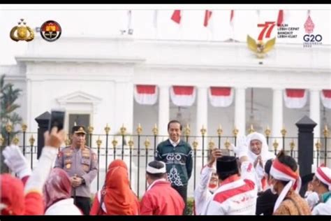 Kapolri Bersama Presiden Jokowi Dan Habib Muhammad Luthfi Melepas Kirab