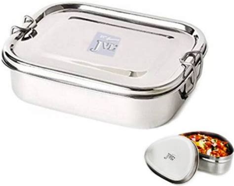 Silver Stainless steel rectangular Tiffin boxes, For Every where, Thickness: 2mm, Rs 120 /piece ...