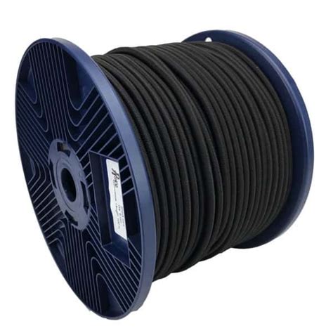 5mm Black Elastic Bungee Shock Cord 100 Metre Reel RopeServices UK