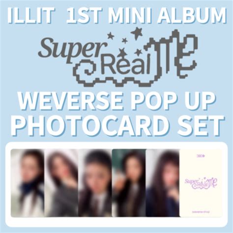 Illit Album Super Real Me Weverse Pop Up Store Event Luckydraw Photocard Set Ebay