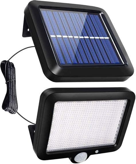 Aozbz Solar Power Wall Light Outdoor Motion Sensor Light Leds