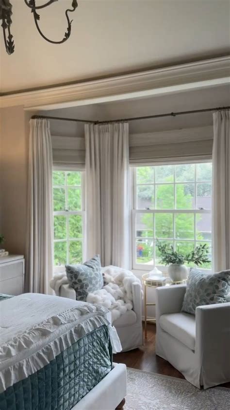 Elegant Sheer Curtains Bay Window Decorating Ideas For Serenity In