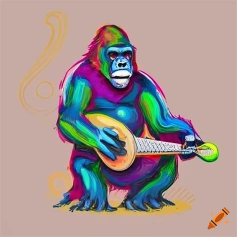 Gorilla Playing An Instrument On Craiyon