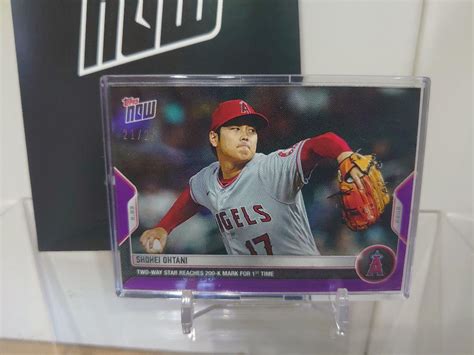 25枚限定 大谷翔平 Topps Now 2022 200奪三振達成 パラレル メルカリ